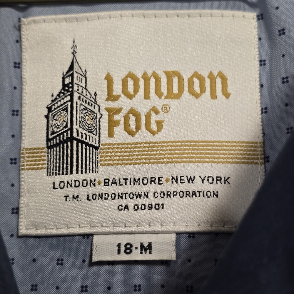 Vintage London Fog Classic Hooded Navy Blue Long Trench Coat Size 18 M UK - Picture 6 of 12